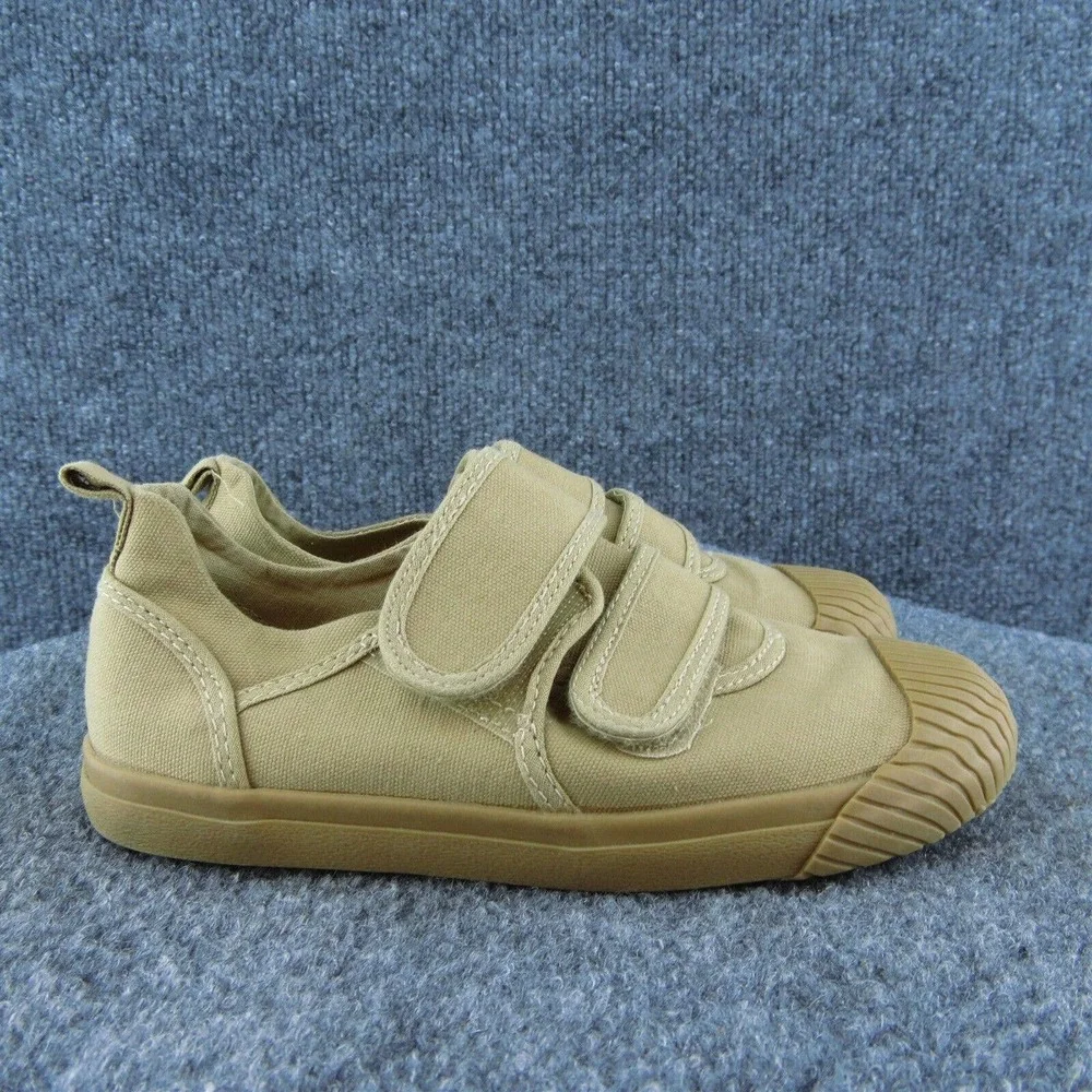 Cat & Jack Boys‎ Sneaker Shoes Brown Fabric Hook & Loop Size T 11 Medium